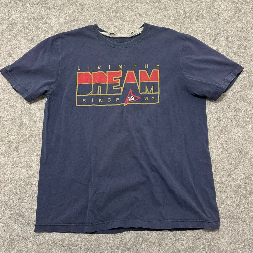 Jordan T Shirt Mens XL Blue Livin The Dream Since 92 Graphic Tee Jumpman